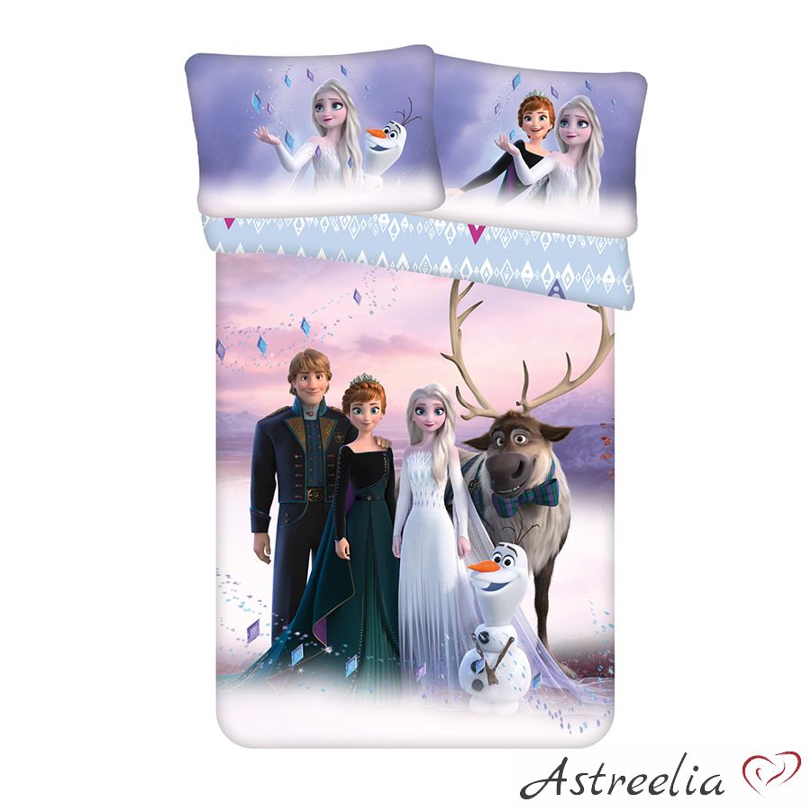 Lasten_pussilakanasetti_Frozen_Elements_Astreelia_Home Lasten pussilakanasetti 100×135 cm. Frozen – Elements - Image 1