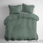 Puuvillainen pussilakanasetti röyhelöillä – Mint