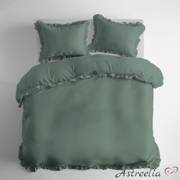 Puuvillainen pussilakanasetti röyhelöillä – Mint