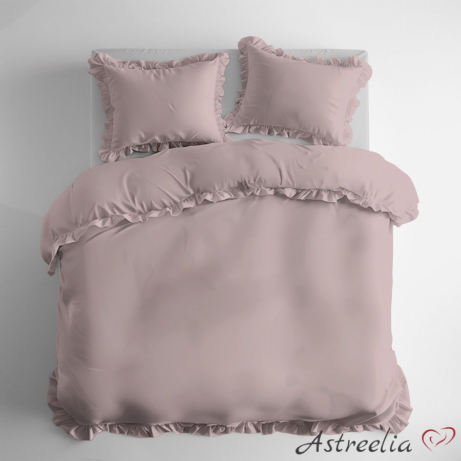 Puuvillainen_pussilakanasetti_röyhelöillä_Vaaleanpunainen Puuvillainen pussilakanasetti röyhelöillä – Vaaleanpunainen