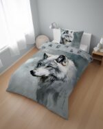 Puuvillainen pussilakanasetti 140x200 cm - Wolf - Image 2