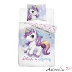 Puuvillainen pussilakanasetti "Believe In Unicorn" 140x200 cm - Holland Young Collection