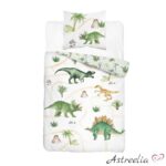 Puuvillainen pussilakanasetti "Dinosaurs" 140x200 cm - Holland Young Collection