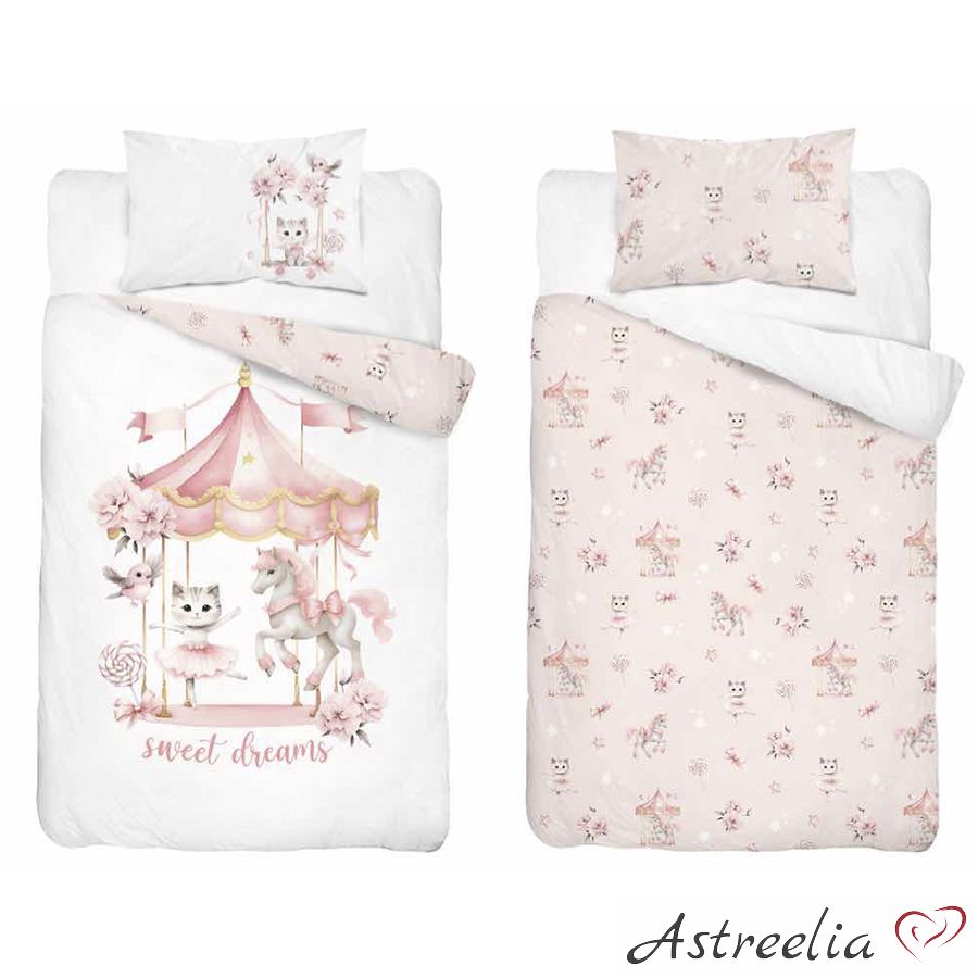 Mayamoo_5510_A Mayamoo lasten vuodevaatesetti 100x135 cm, 100% puuvillaa, The charming acrobat / A