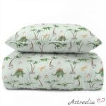 Puuvillainen pussilakanasetti "Little dinosaurs" 140x200 cm - XoXo Dream Collection