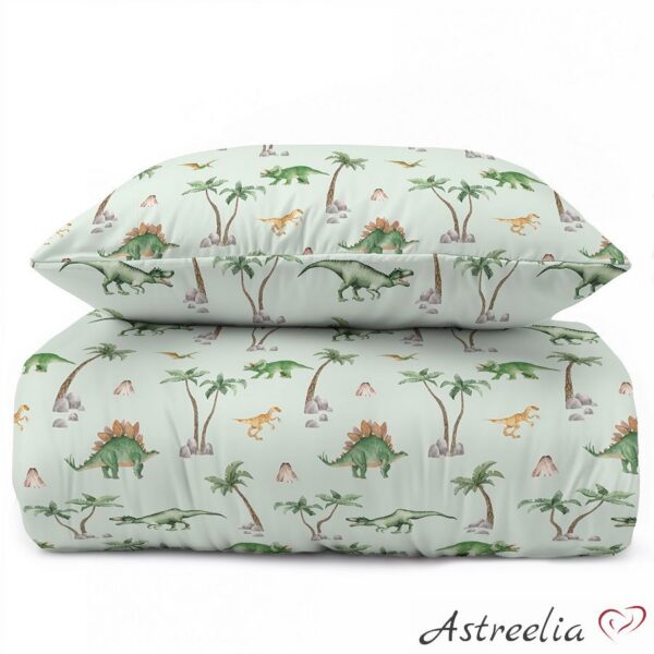 Puuvillainen pussilakanasetti "Little dinosaurs" 140x200 cm - XoXo Dream Collection