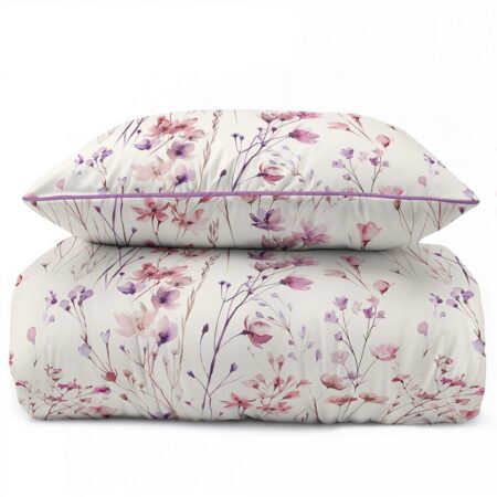 Percale pussilakanasetti Calmira, pehmeä ja hengittävä 100 % puuvillainen vuodevaatesetti.
