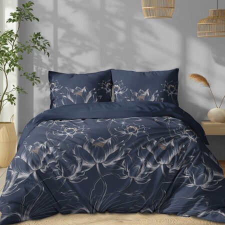 Puuvillainen pussilakanasetti Velmora blue